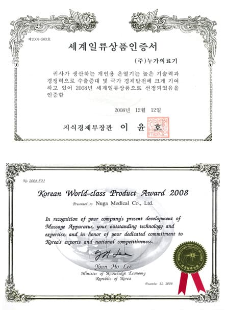 Korean World-class Product Award · 2008